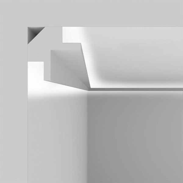 EL203 Largo rofilo angolare con luce bidirezionale soffitto parete