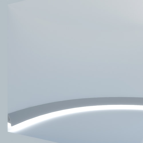 EL502.flex Cornice stondata per luce diffusa led da parete
