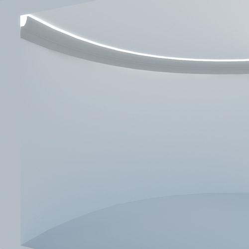 EL701.flex Cornice stondata per luce diffusa led a soffitto