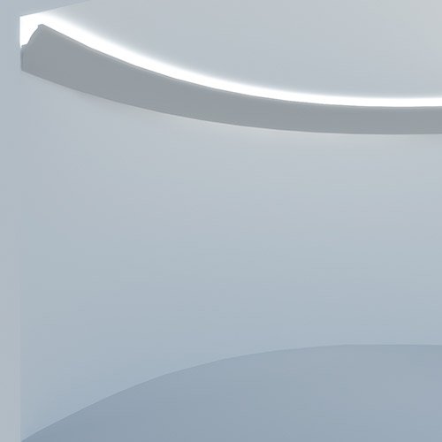 EL702.flex Profilo stondato per luce diffusa led a soffitto