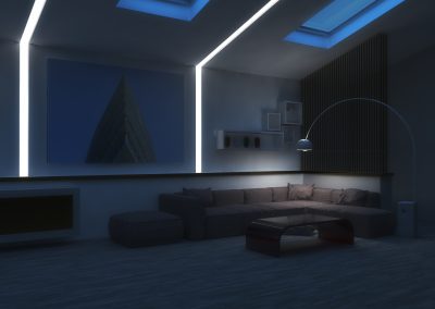 Eleni Lighting taglio di luce render notte