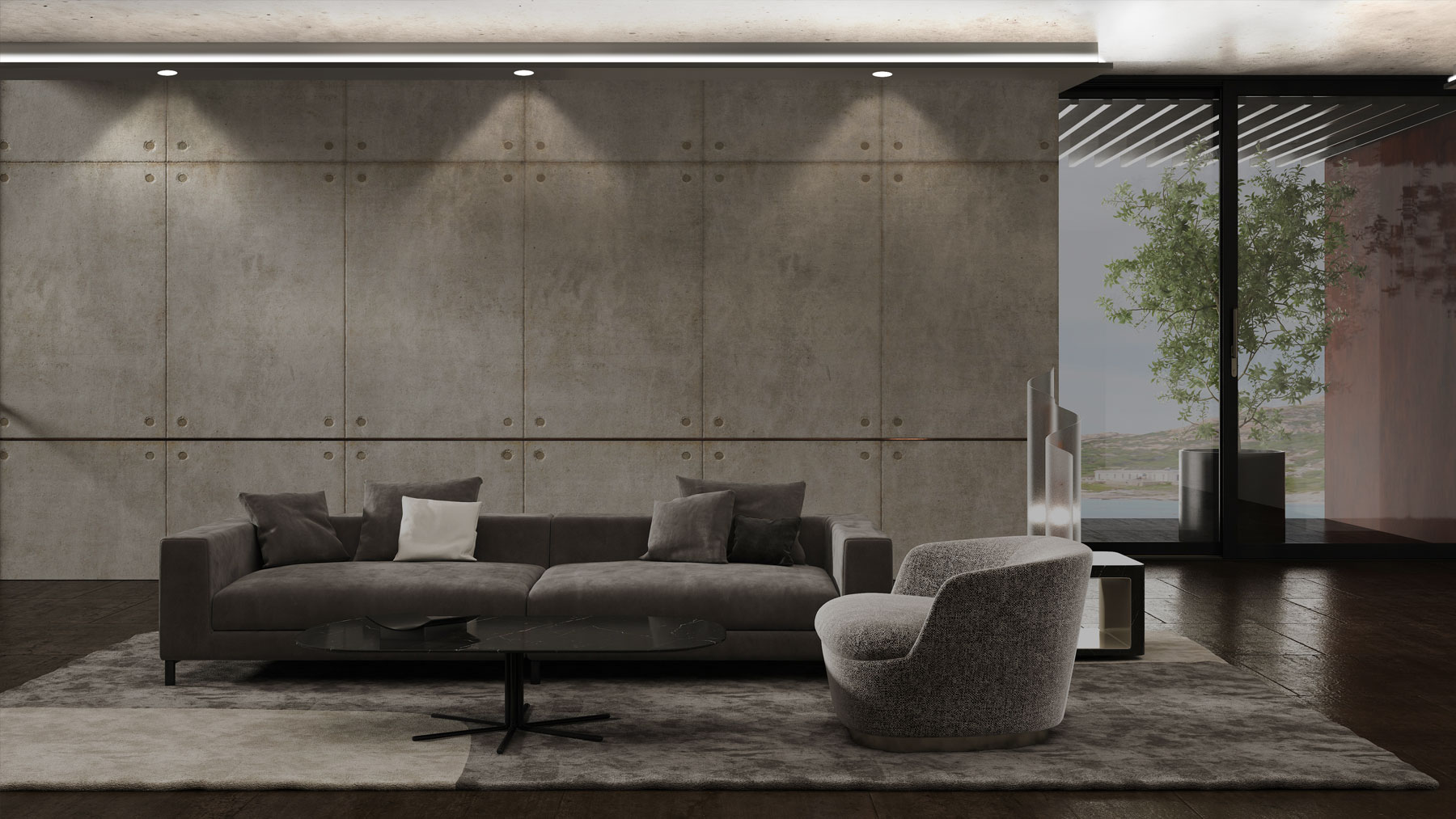 cornice led con incasso faretti