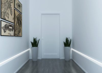 segnapasso lineare El406 ad incasso nel cartongesso parete